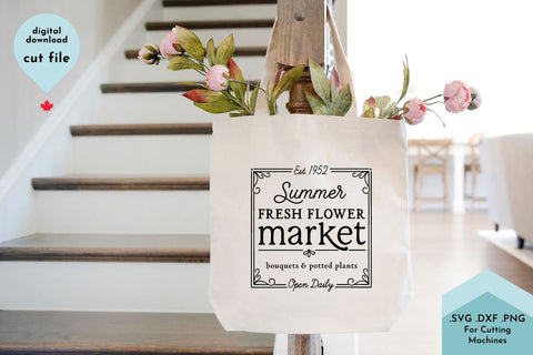 Summer Fresh Flower Market SVG Cut File SVG Lettershapes 
