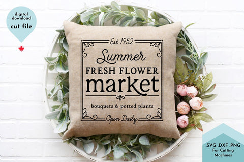 Summer Fresh Flower Market SVG Cut File SVG Lettershapes 