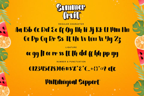 Summer Fruit Font Letterara 