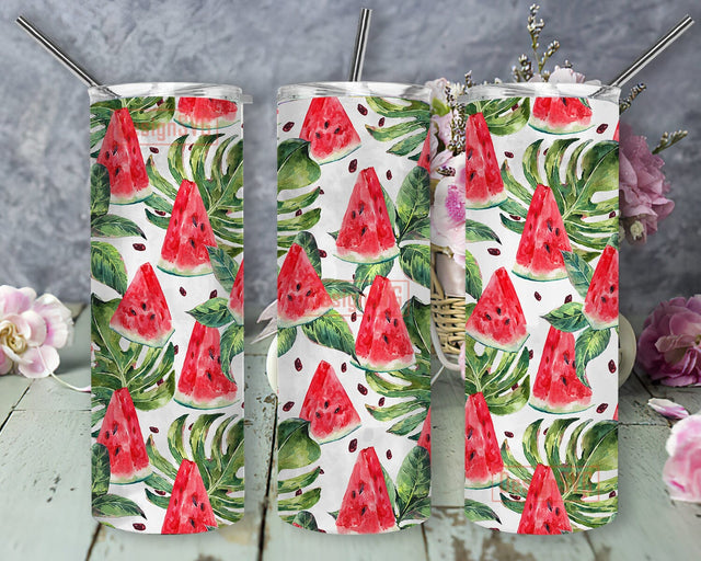 Summer Fruit Watermelon 20oz Skinny Tumbler Png, Fruit Tumbler Png Design, Summer Fruits Tumbler Png, Pink Watermelon Tumbler Png, Watermelon Gift Sublimation DesignSVG 