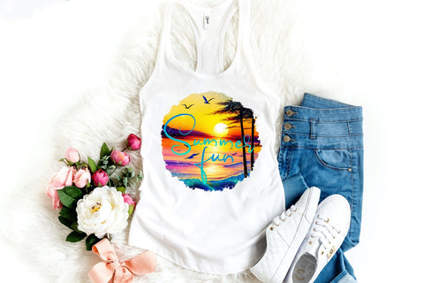 Summer Fun I Summer Sublimation I Beach Sublimation Sublimation Happy Printables Club 