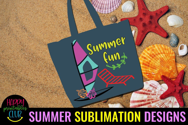 Summer Fun Sublimation Design-Beach Sublimation- Summer PNG Sublimation Happy Printables Club 