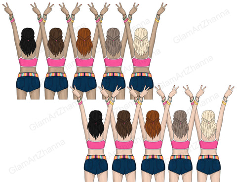 Summer Girl Clipart | Bikini Woman Illustration Sketch DESIGN GlamArtZhanna 