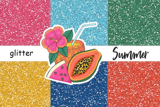 Summer Glitter | Bright Textures Bundle Digital Pattern GlamArtZhanna 