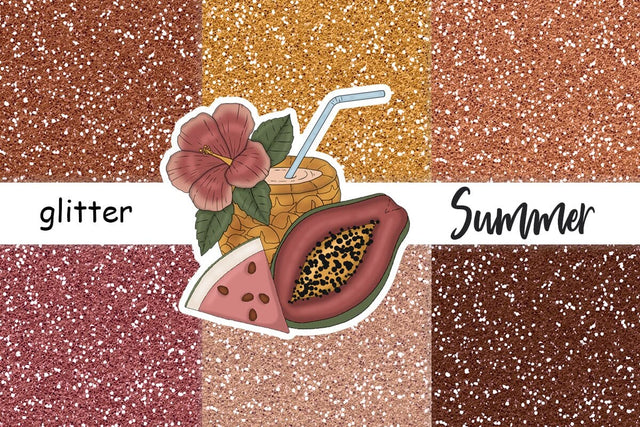 Summer Glitter Paper | Boho Texture Digital Pattern GlamArtZhanna 