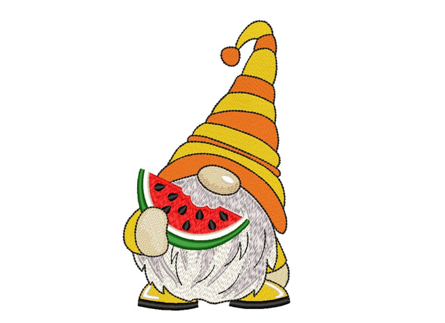 Summer Gnome Embroidery Design, 5 sizes Embroidery/Applique DESIGNS Nino Nadaraia 