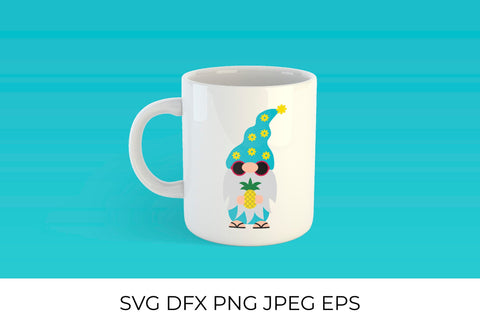 Summer gnome holding pineapple. Gnome on vacation SVG SVG LaBelezoka 