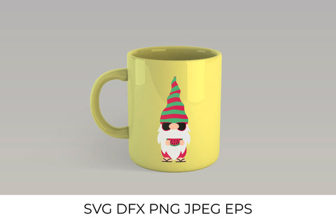 Summer gnome holding watermelon. Gnome on vacation SVG LaBelezoka 