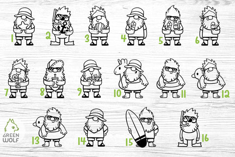 Summer gnomes clipart Summer gnome svg bundle Beach gnomes svg Beach svg files for cricut SVG GreenWolf 