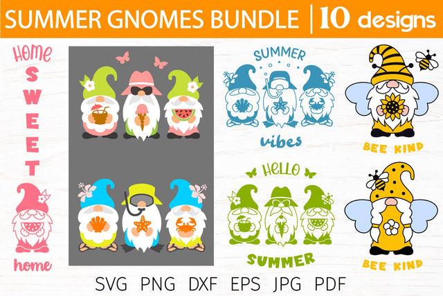 Summer gnomes svg bundle, beach gnomes, bee gnomes, gnomes SVG Digital Rainbow Shop 