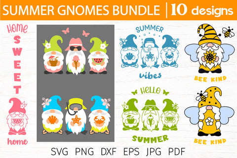 Summer gnomes svg bundle, beach gnomes, bee gnomes, gnomes SVG Digital Rainbow Shop 