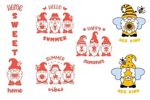 Summer gnomes svg bundle, beach gnomes, bee gnomes, gnomes SVG Digital Rainbow Shop 