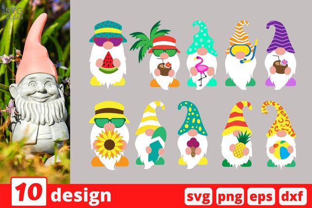 Summer Gnomes SVG Bundle SVG SvgOcean 