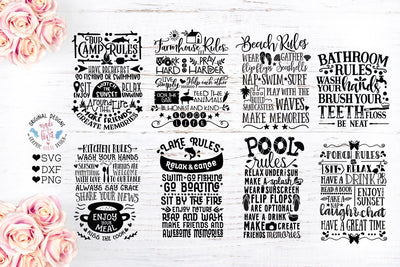 Summer Home Decor Rules Cut Files SVG Graphic House Design