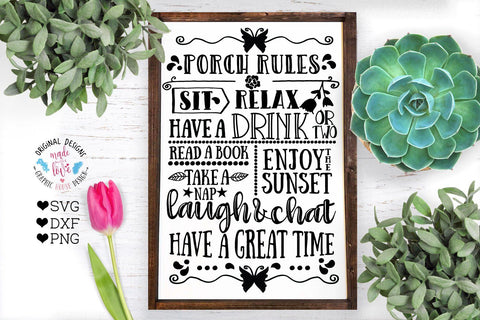 Summer Home Decor Rules Cut Files SVG Graphic House Design 