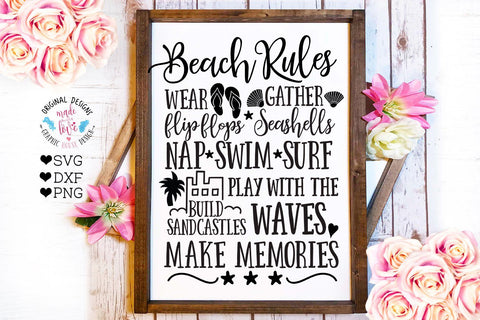 Summer Home Decor Rules Cut Files SVG Graphic House Design 