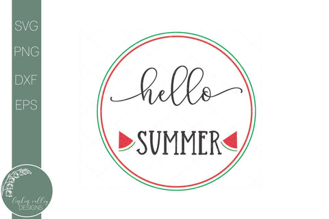 Summer Home Round Sign SVG-Farmhouse Summer SVG SVG Linden Valley Designs 