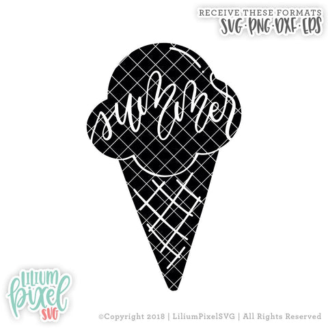Summer Ice Cream Cone SVG Lilium Pixel SVG 