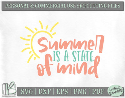 Summer Is A State of Mind SVG, Summer Quote SVG, Beach SVG SVG TB Designs 