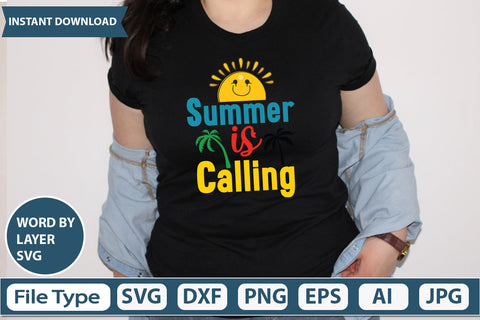 Summer is Calling Svg Cut File,SVGs,quotes-and-sayings,food-drink,mini-bundles,print-cut,on-sale, SVG DesignPlante 503 