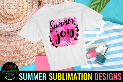 Summer Joy Sublimation Design-Beach Sublimation- Summer PNG Sublimation Happy Printables Club 