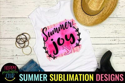 Summer Joy Sublimation Design-Beach Sublimation- Summer PNG Sublimation Happy Printables Club 