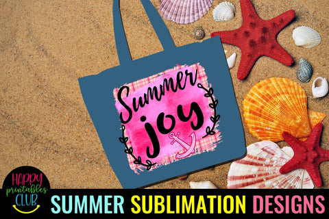 Summer Joy Sublimation Design-Beach Sublimation- Summer PNG Sublimation Happy Printables Club 