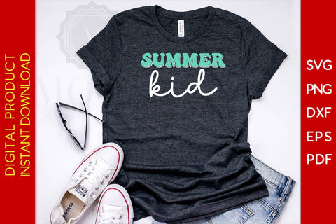 Summer Kid Retro Summer Vacation SVG PNG PDF Cut File SVG Creativedesigntee 