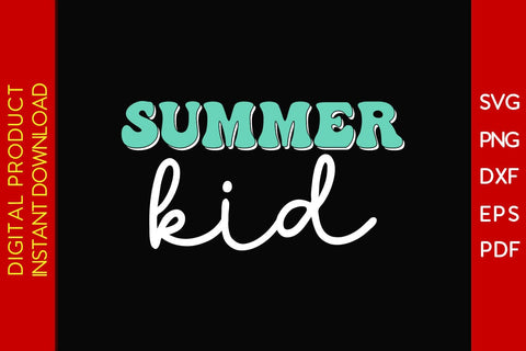 Summer Kid Retro Summer Vacation SVG PNG PDF Cut File SVG Creativedesigntee 