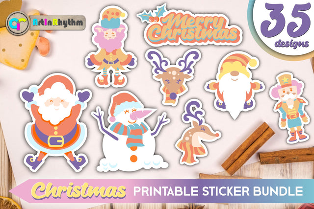 Summer Lake Christmas Sticker Bundle / Printable PNG Clipart SVG Artinrhythm shop 