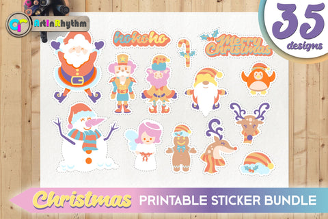 Summer Lake Christmas Sticker Bundle / Printable PNG Clipart SVG Artinrhythm shop 