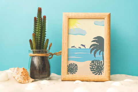 Summer landscape creator in abstract vector SVG Arts By Naty 