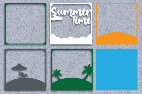 Summer Layered Papercut 3D Paper zafrans studio 