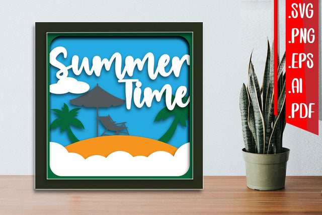 Summer Layered Papercut 3D Paper zafrans studio 