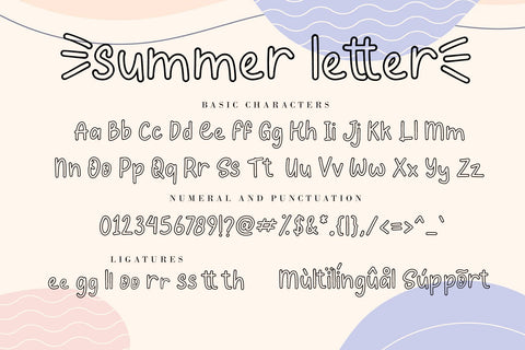 Summer Letter Font AEN Creative Store 