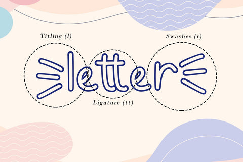 Summer Letter Font AEN Creative Store 