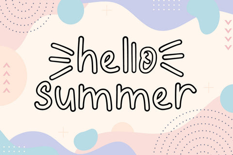 Summer Letter Font AEN Creative Store 