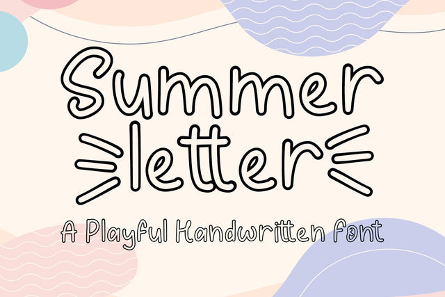 Summer Letter Font AEN Creative Store 