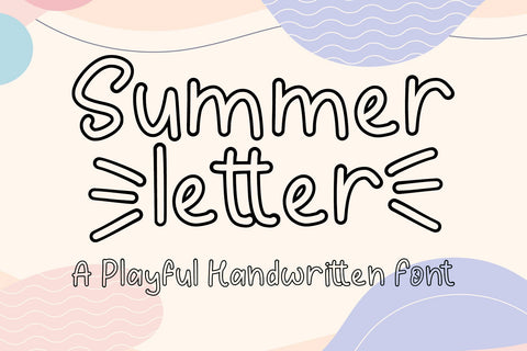 Summer Letter Font AEN Creative Store 