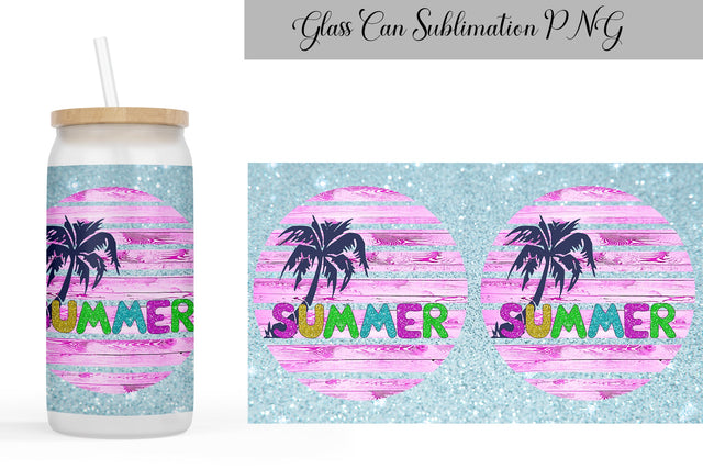 Summer Libbey Can Glass Sublimation WatercolorColorDream 