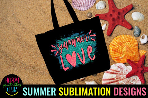 Summer Love Sublimation Design-Summer Sublimation PNG Sublimation Happy Printables Club 