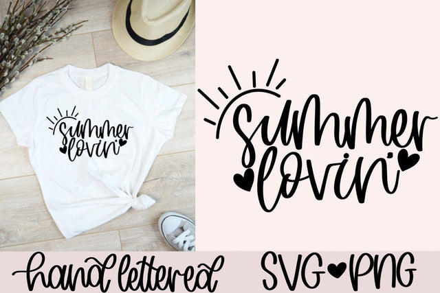Summer lovin' svg, summer shirt svg, beach bag svg, summertime svg, summer quote svg, beach vacation svg, summer love svg, hand lettered svg SVG AnitaAlyiaLettering 