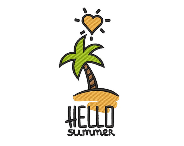 Summer Machine Embroidery Design, Beach Embroidery Design Embroidery/Applique DESIGNS Nino Nadaraia 