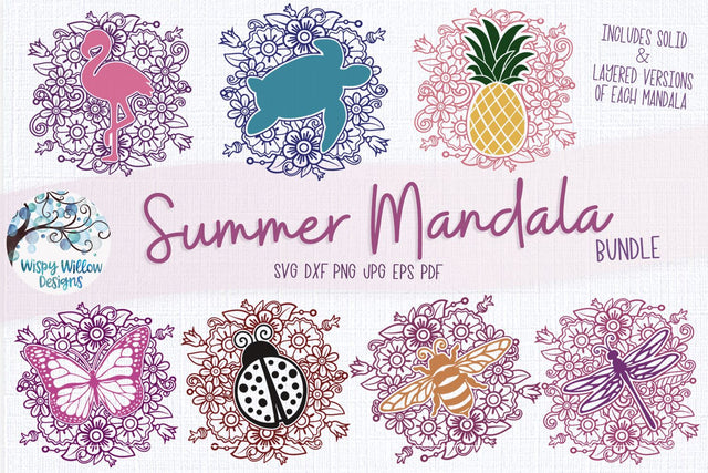 Summer Mandala SVG SVG Wispy Willow Designs 