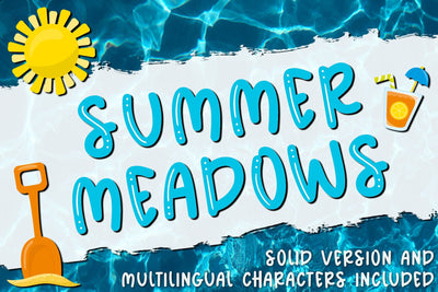 Summer Meadows - Shiny & Solid Fun & Quirky Font Font Laura Swanson Design 