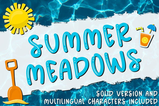 Summer Meadows - Shiny & Solid Fun & Quirky Font Font Laura Swanson Design 