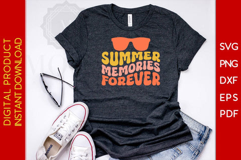 Summer Memories Forever Retro Summer Vacation SVG PNG PDF Cut File SVG Creativedesigntee 