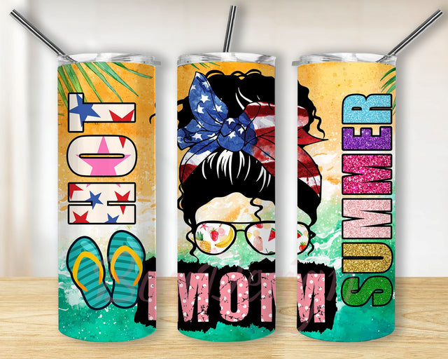 Summer Mom PNG Wrap 20oz Skinny Sublimation Straight & Tapered Tumbler Design Download Sublimation BouDesign 
