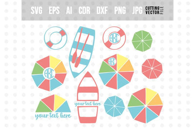 Summer Monogram SVG SVG VectorSVGdesign 