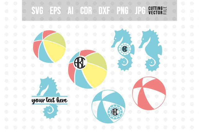 Summer Monogram SVG SVG VectorSVGdesign 